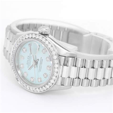 rolex ladies platinum president watch 79166|Buy Used Rolex Ladies President 79166 .